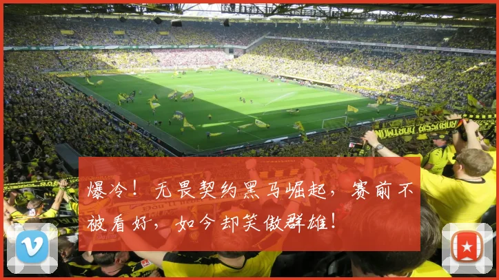 爆冷！无畏契约黑马崛起，赛前不被看好，如今却笑傲群雄！